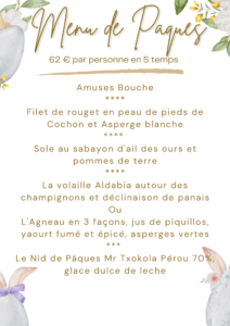 Menu de Paques